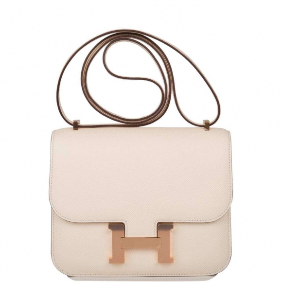 Hermes Nata Epsom Mini Constance 18cm Rose Gold Hardware