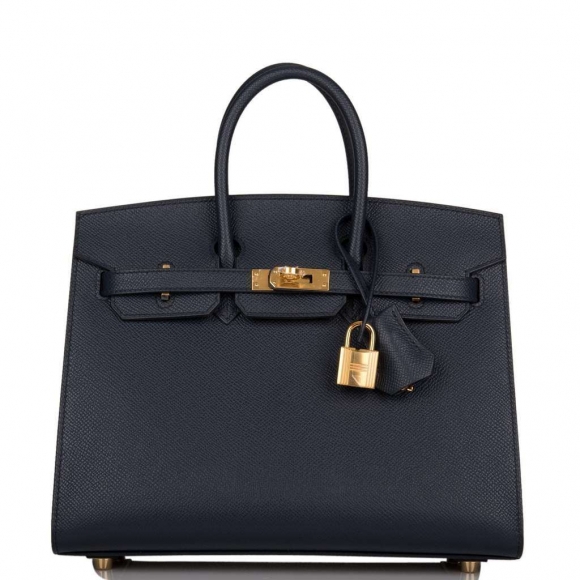 Hermes Bleu Indigo Epsom Sellier Birkin 25cm Gold Hardware