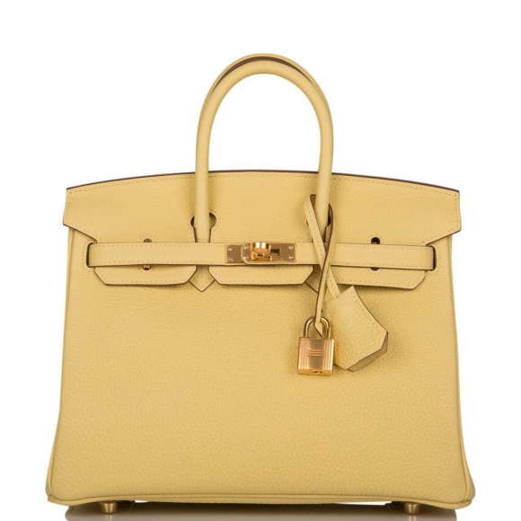 Hermes Birkin 25 Jaune Poussin Togo Gold Hardware