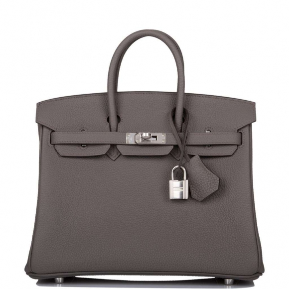 Hermes Etain Togo Birkin 25cm Palladium Hardware