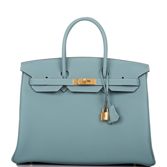 Hermes Ciel Togo Birkin 35cm Gold Hardware