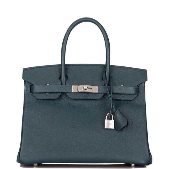 Hermes Vert Cypress Epsom Birkin 30cm Palladium Hardware