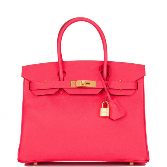 Hermes Rose Extreme Epsom Birkin 30cm Gold Hardware