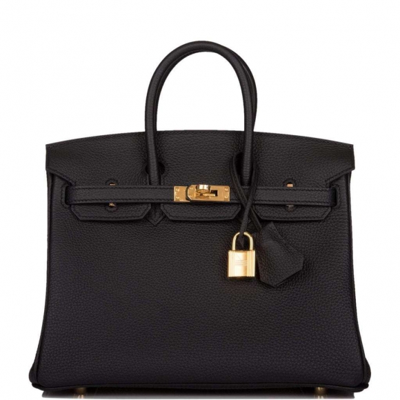 Hermes Birkin 25 Black Togo Gold Hardware