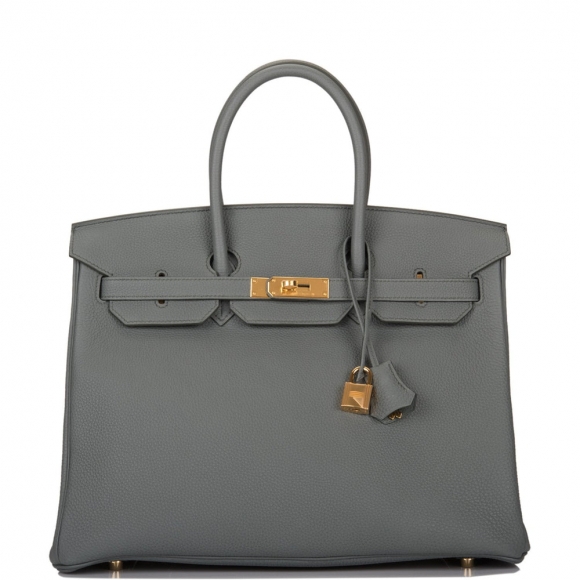 Hermes Vert Amande Togo Birkin 35cm Gold Hardware