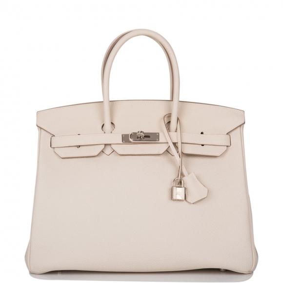 Hermes Craie Togo Birkin 35cm Palladium Hardware