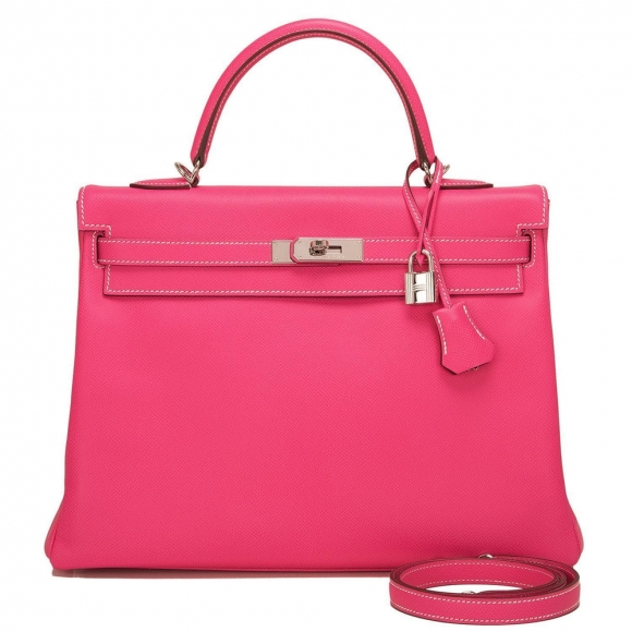 Hermes Bi-Color Rose Tyrien Epsom Candy Kelly 35cm Palladium Hardware